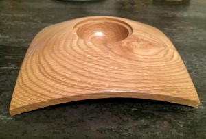 Square oak bowl