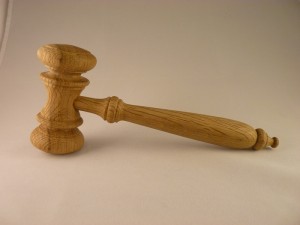 Oak auctioneers/chairman's gavel       